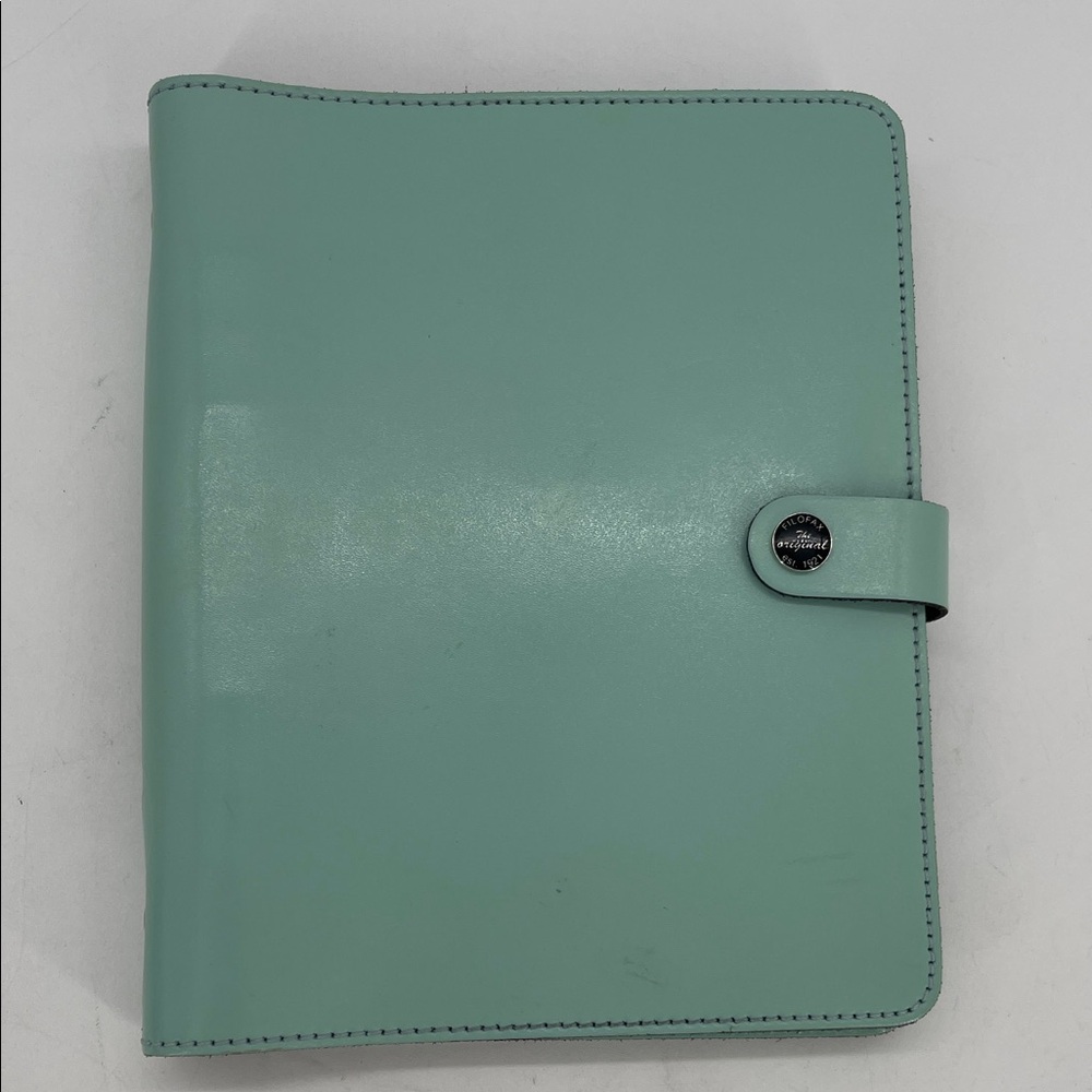 Filofax Original A5 Duck Egg Blue Leather Organizer With Inserts